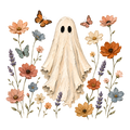 Floral Spooky Ghost