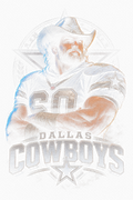 Dallas Cowboys Gridiron3 Halftone (Black Background)