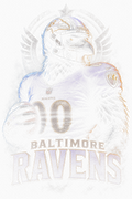 Baltimore Ravens Gridiron Halftone (Black Background)