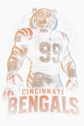Cincinnati Bengals Gridiron Halftone (Black Background)