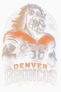 Denver Broncos Gridiron Halftone (Black Background)