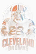 Cleveland Browns Gridiron Halftone (Black Background)