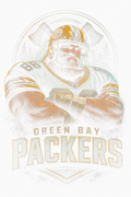 Green Bay Packers Gridiron Halftone (Black Background)