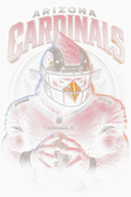 Arizona Cardinals Gridiron Halftone (Black Background)