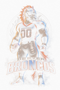 Denver Broncos Gridiron3 Halftone (Black Background)