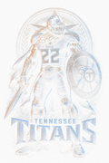 Tennessee Titans Gridiron Halftone (Black Background)