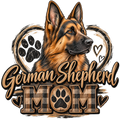 German Shepherd Mom Buffalo Plaid DTF transfer