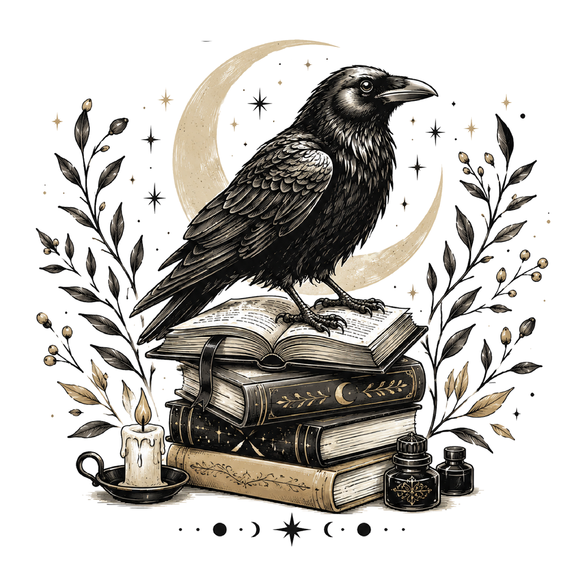 Gothic Book Raven