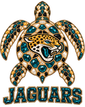 Jacksonville Jaguars Jeweled Sea Turtle DTF transfer
