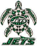 New York Jets Jeweled Sea Turtle DTF transfer