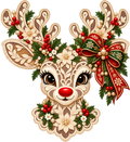 Lacework Christmas Reindeer DTF transfer