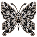 Las Vegas Raiders Jeweled Butterfly DTF transfer