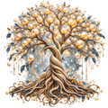 Luminous Pearl Tree of Life DTF transfer
