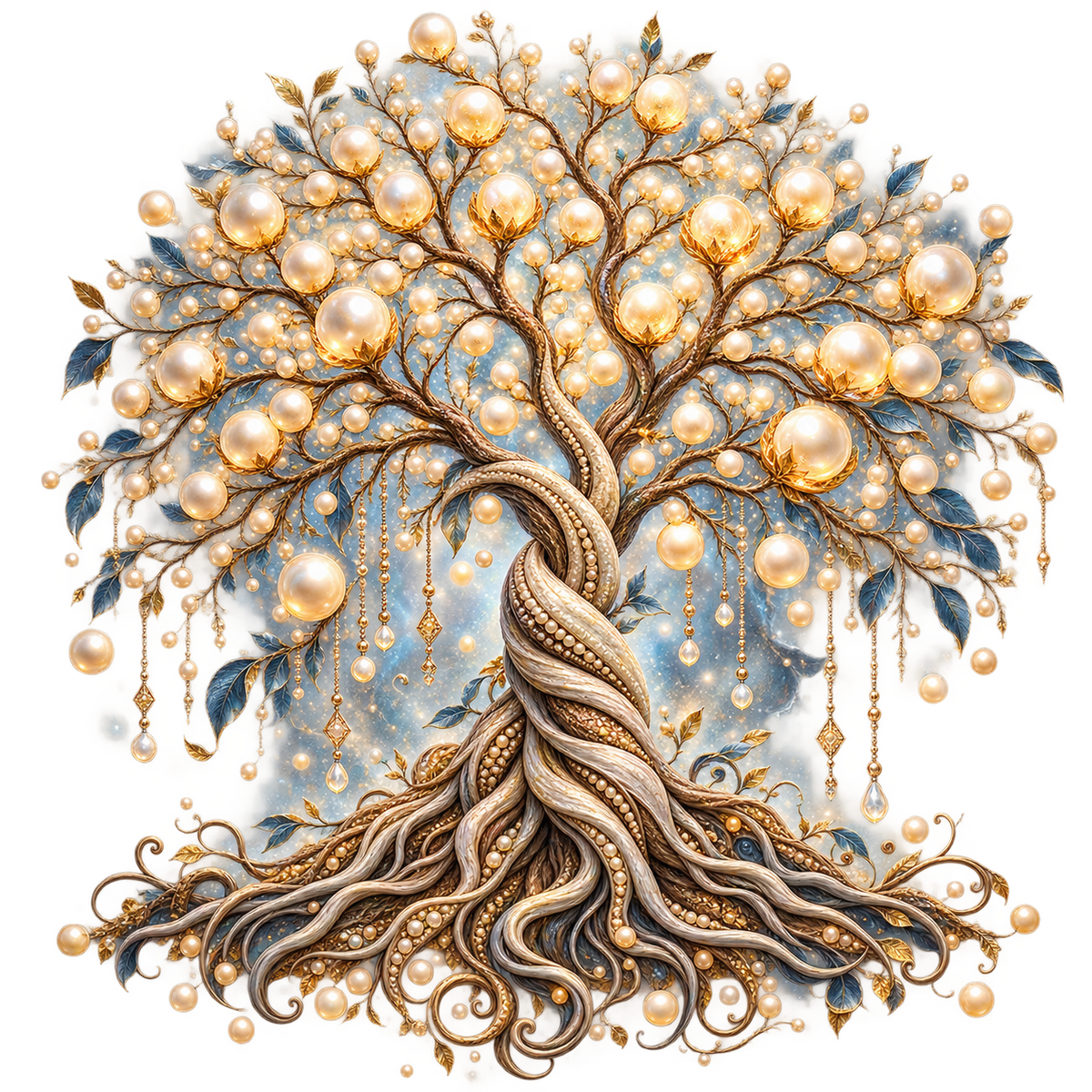 Luminous Pearl Tree of Life DTF transfer