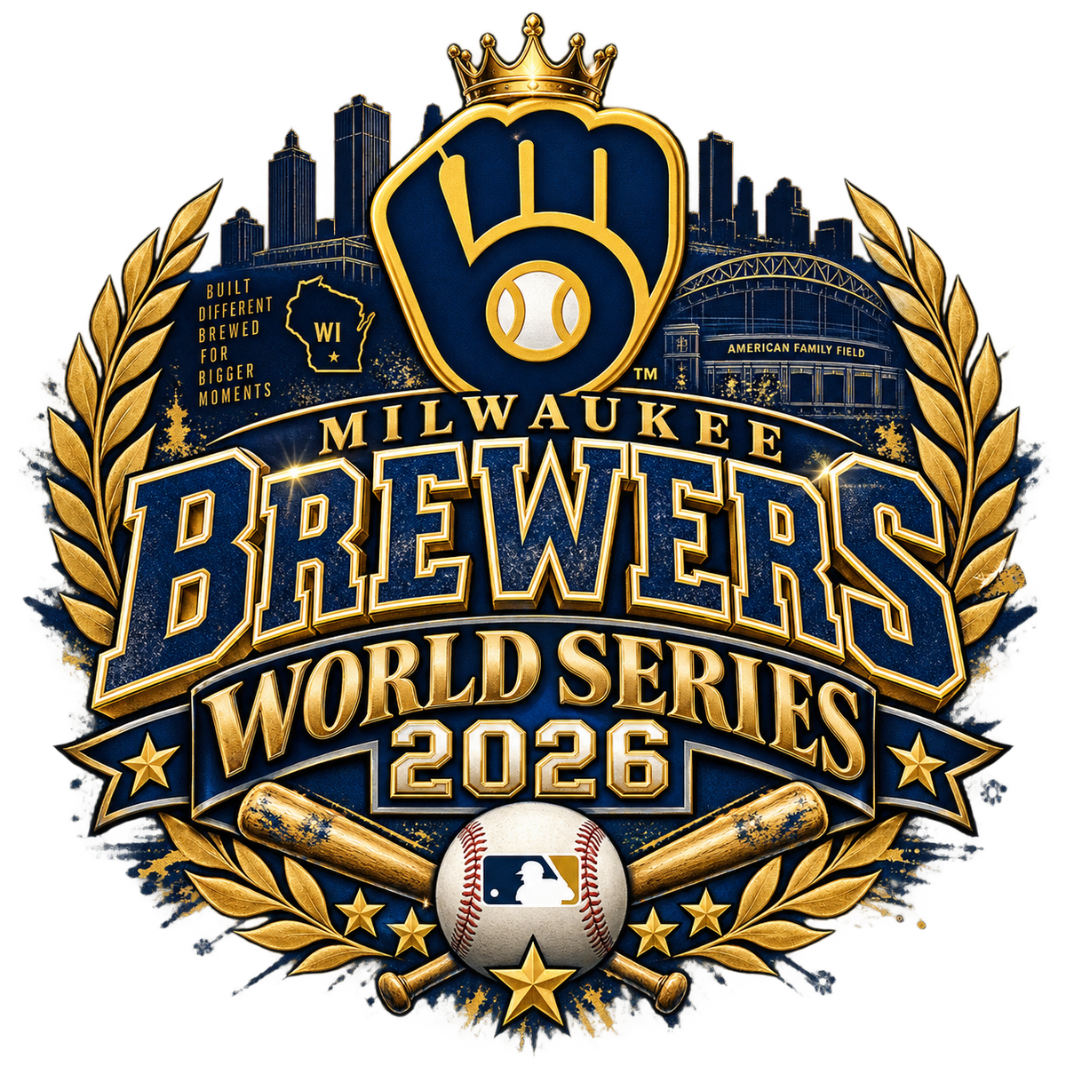 Milwaukee Brewers World Series 2026 Emblem DTF transfer