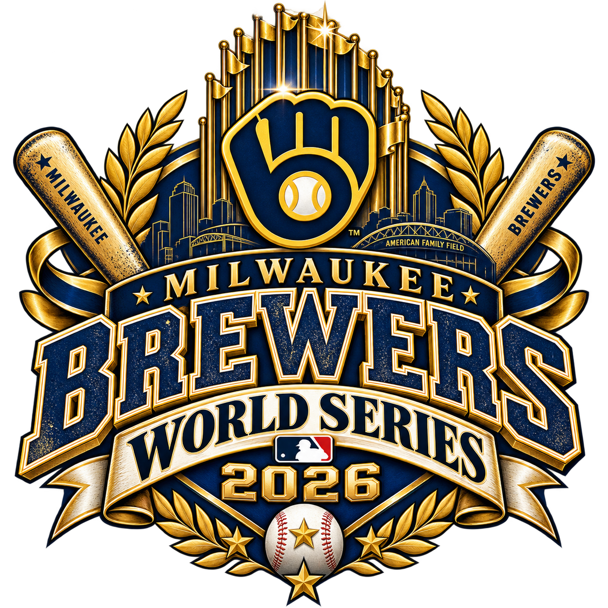 Milwaukee Brewers World Series Emblem DTF transfer