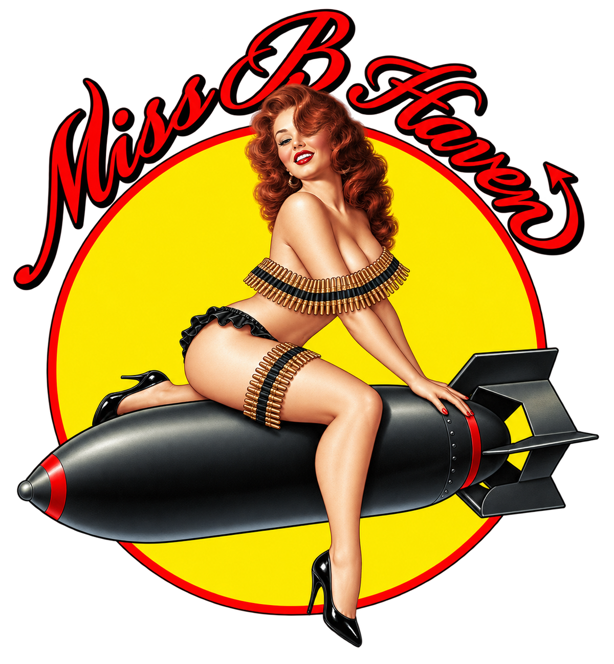 Miss B Haven Pin-Up Nose Art DTF transfer