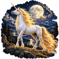Moonlit Alpine Unicorn DTF transfer