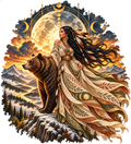 Moonlit Guardian and Grizzly Bear DTF transfer