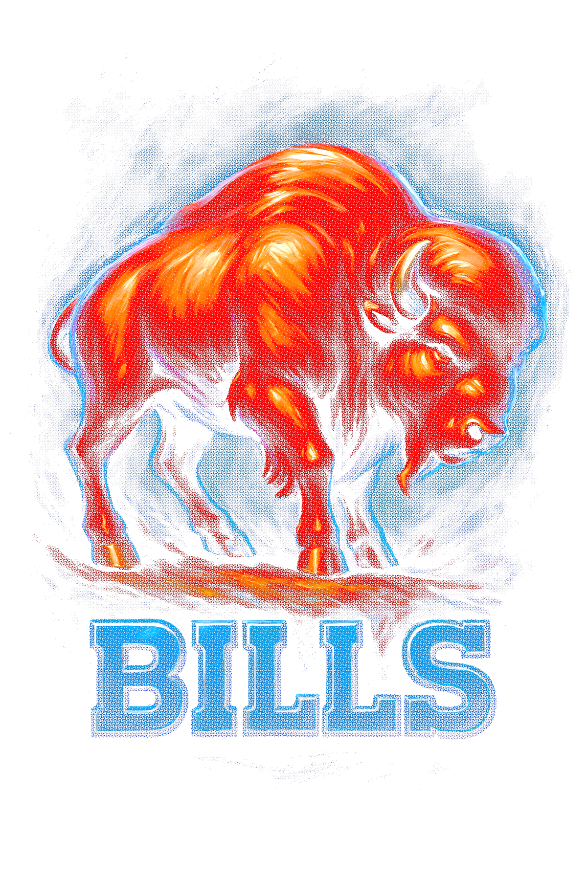 Bills "Halftone" (Black Backround)