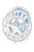 Cowboys "Halftone" (Black Backround)