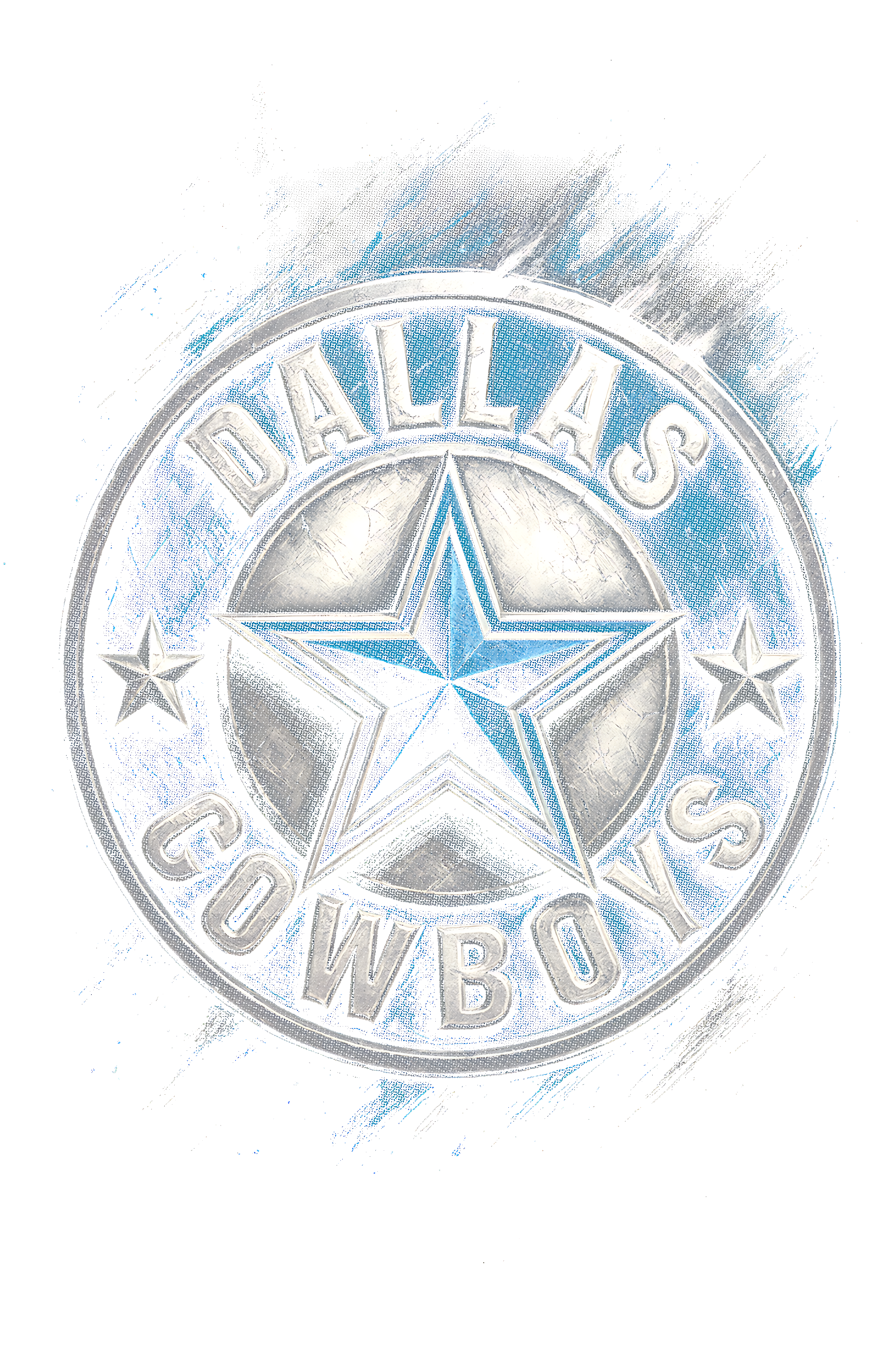 Cowboys "Halftone" (Black Backround)