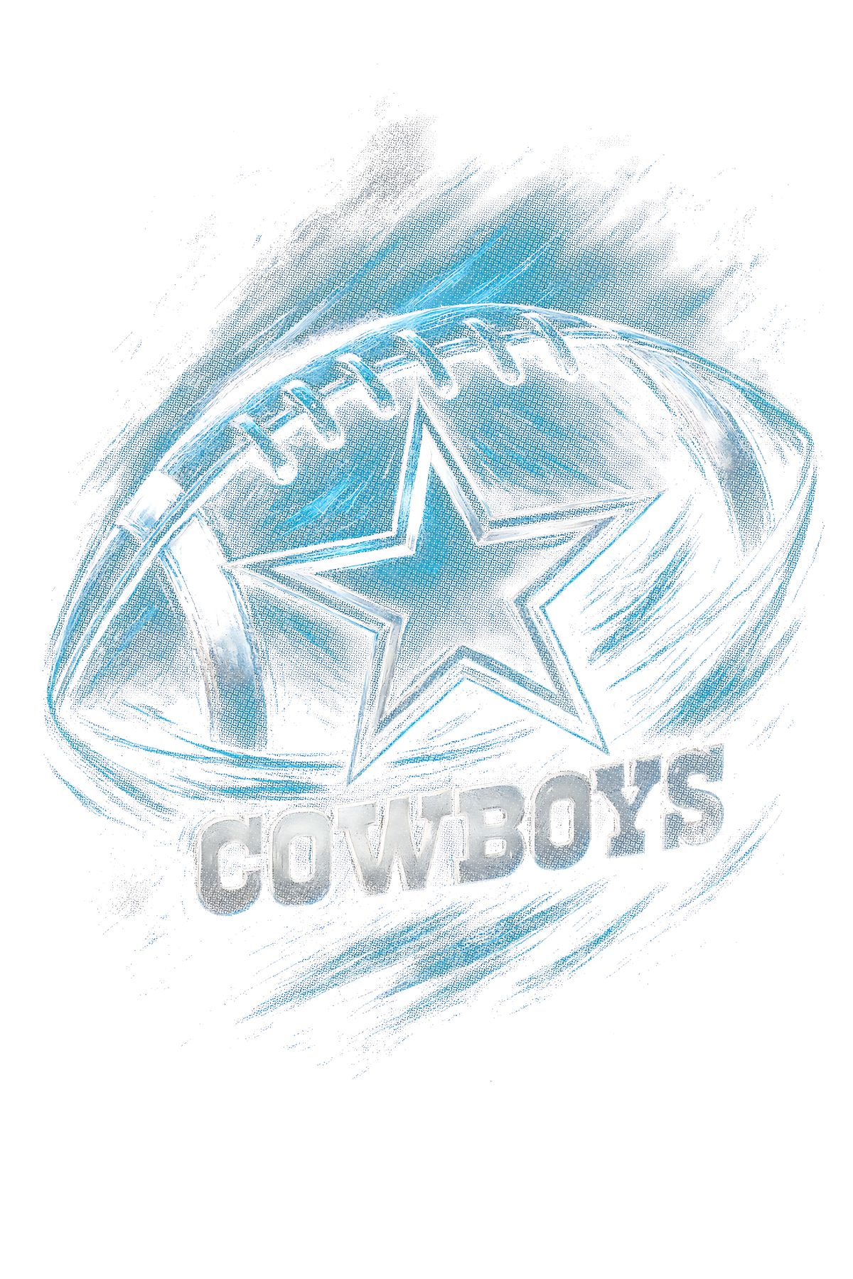 Cowboys "Halftone" (Black Backround)