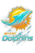Dolphins "Halftone" (Black Backround)