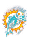 Dolphins "Halftone" (Black Backround)