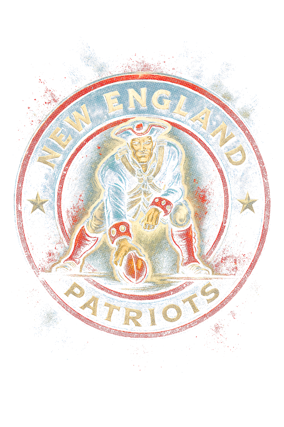 Patriots "Halftone" (Black Backround)