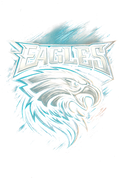 Eagles "Halftone" (Black Backround)