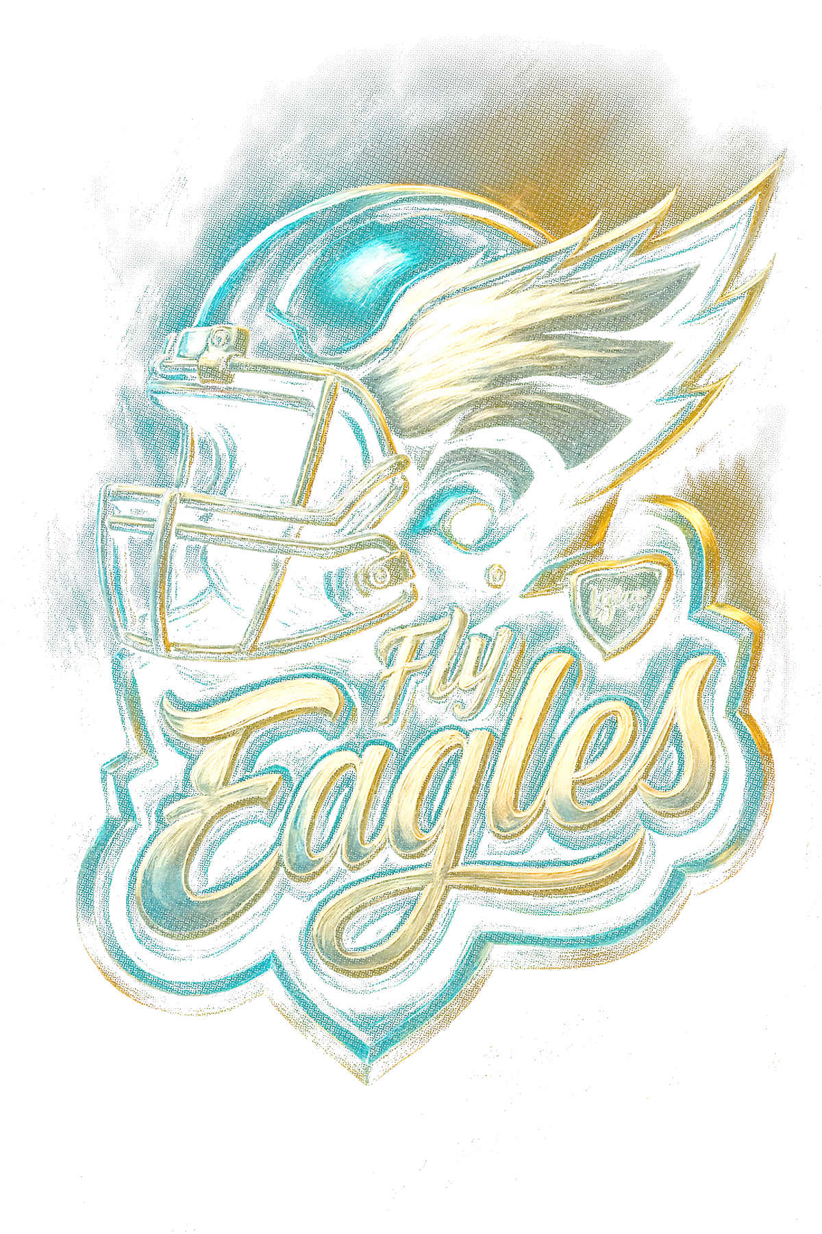 Eagles "Halftone" (Black Backround)