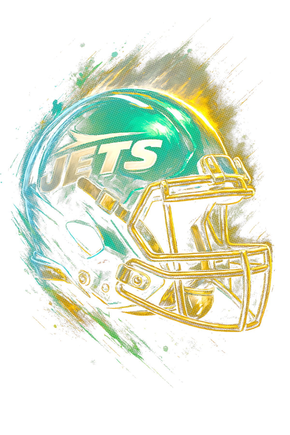 Jets "Halftone" (Black Backround)