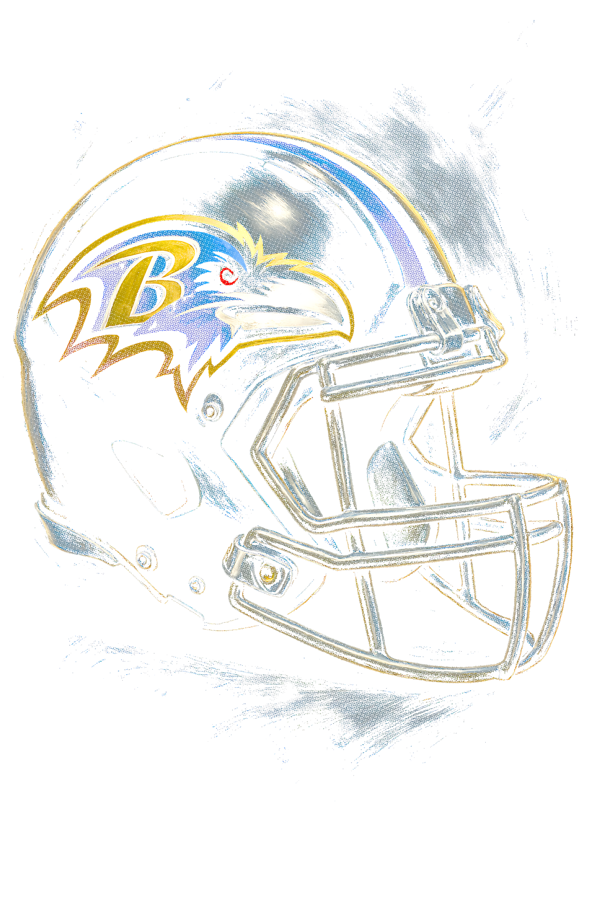 Ravens "Halftone" (Black Backround)