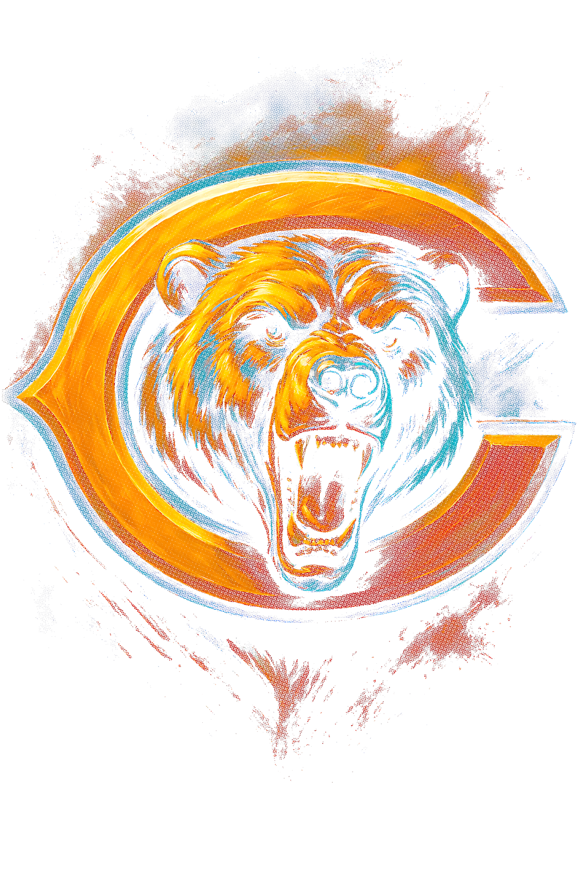 Bears "Halftone" (Black Backround)