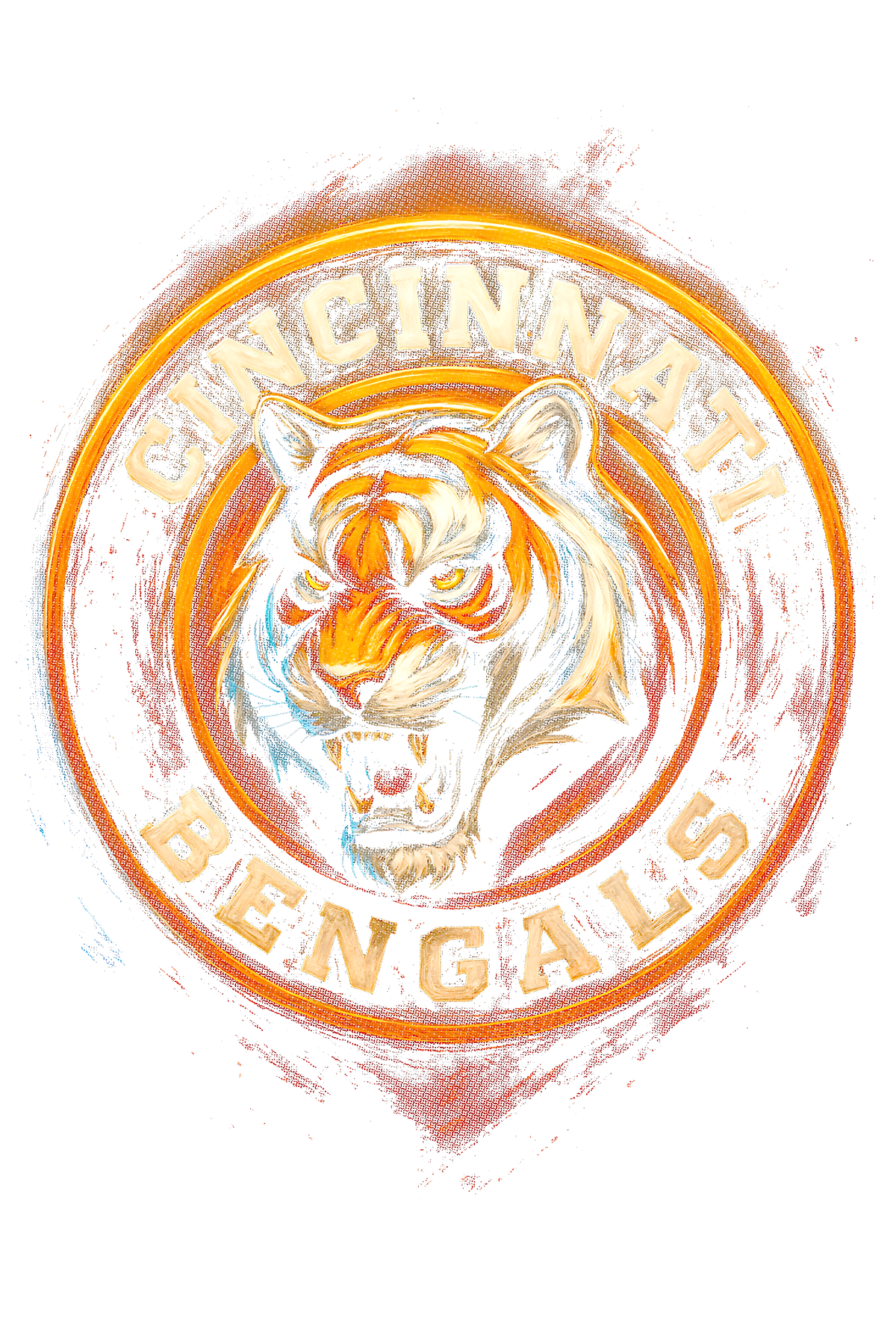Bengals "Halftone" (Black Backround)