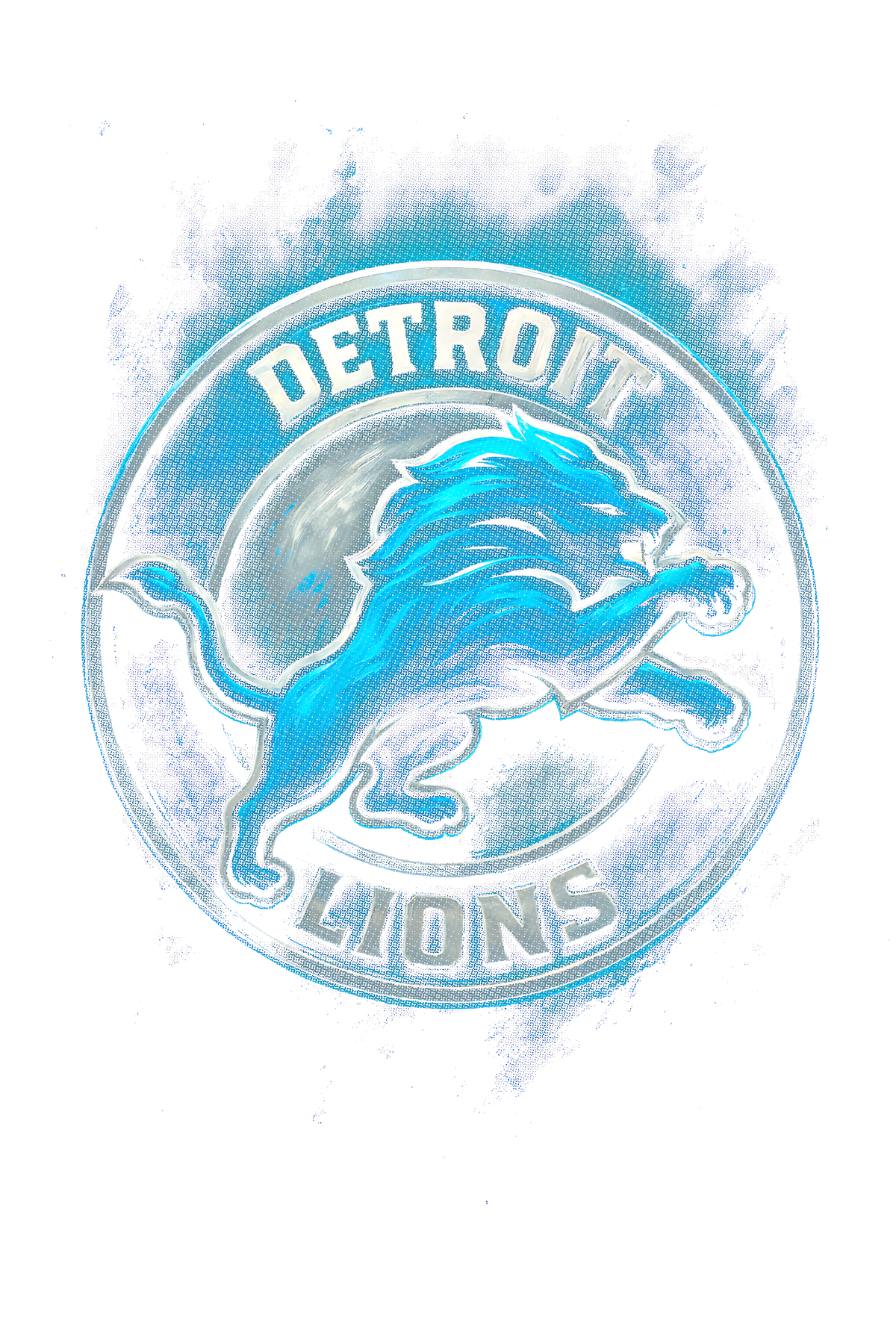 Lions "Halftone" (Black Backround)