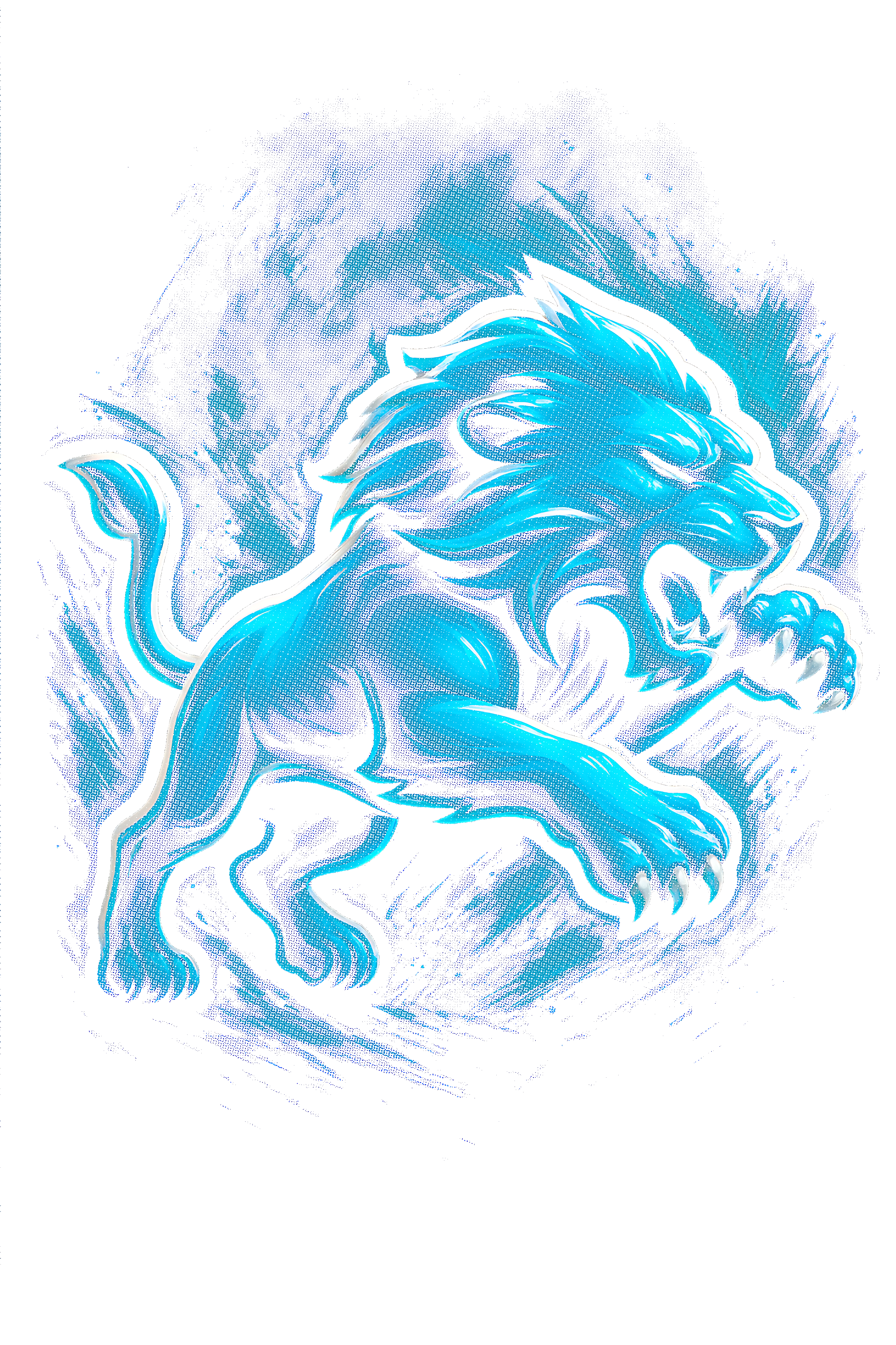 Lions "Halftone" (Black Backround)