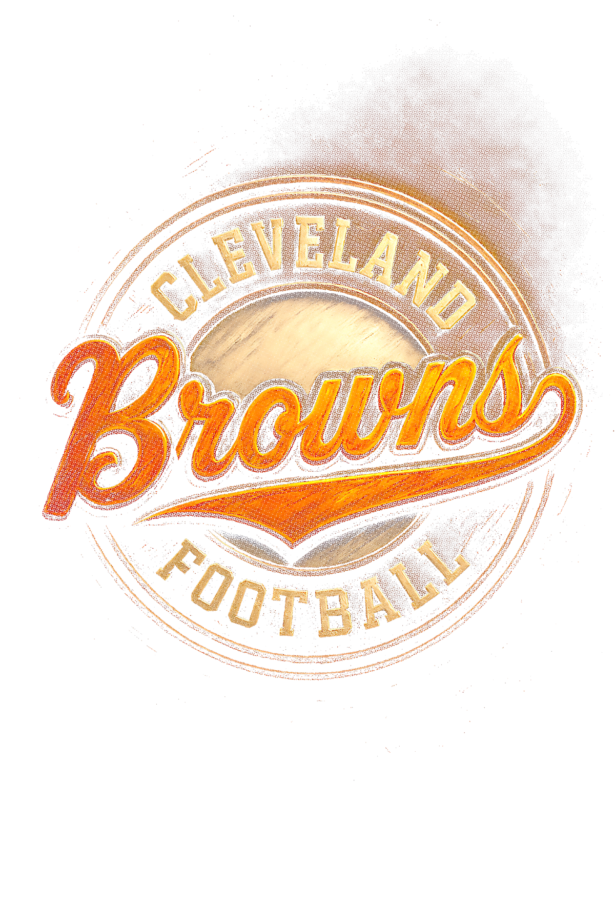 Browns "Halftone" (Black Backround)