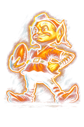 Browns "Halftone" (Black Backround)
