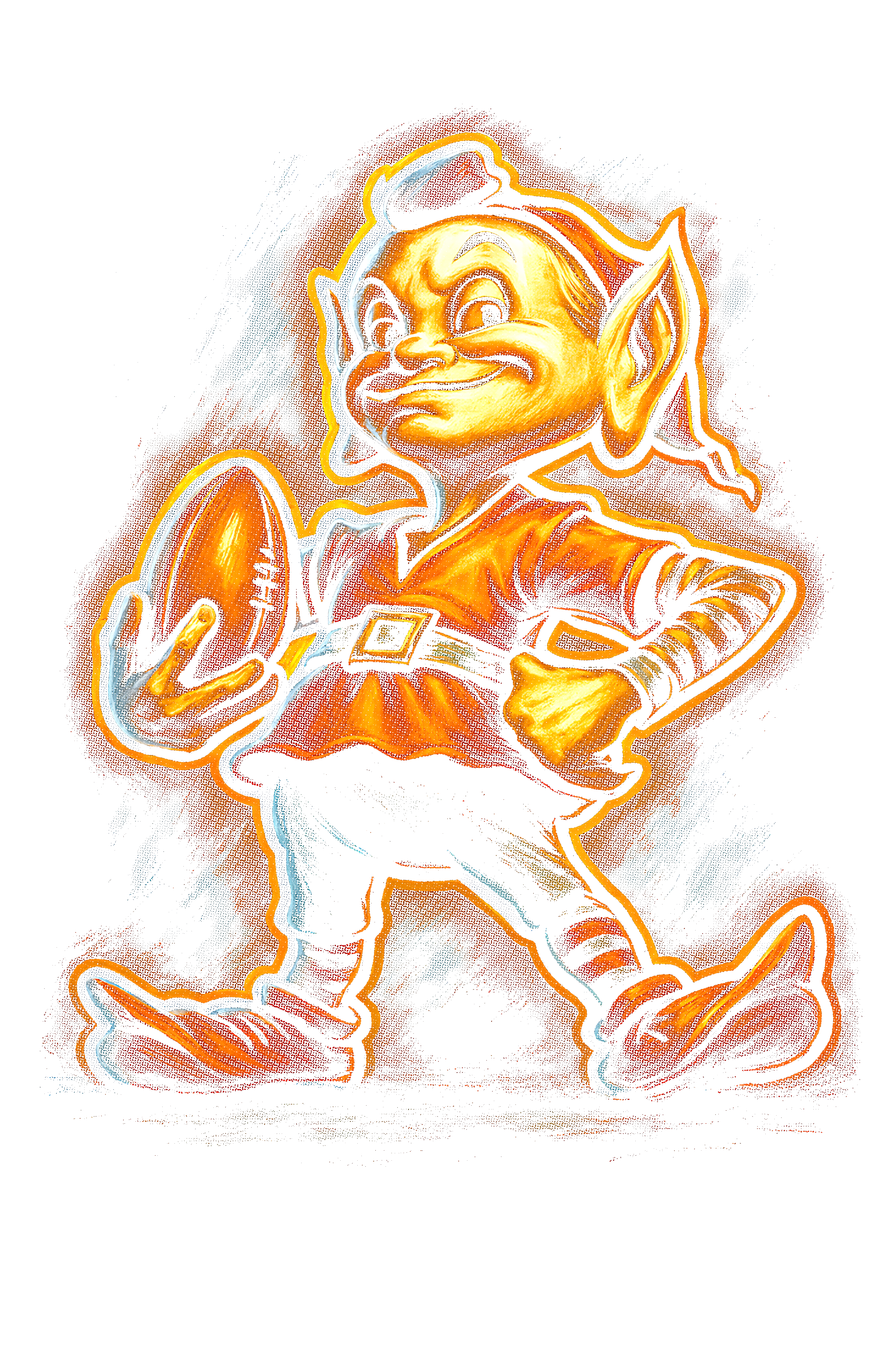 Browns "Halftone" (Black Backround)