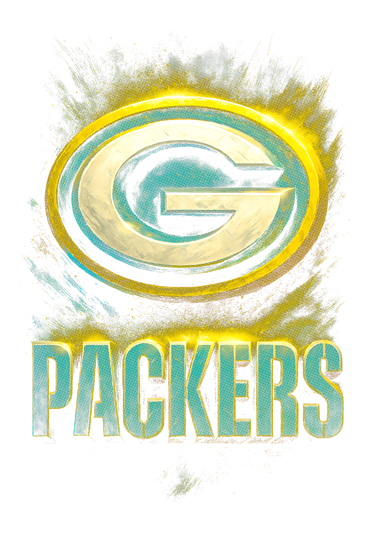 Packers "Halftone" (Black Backround)