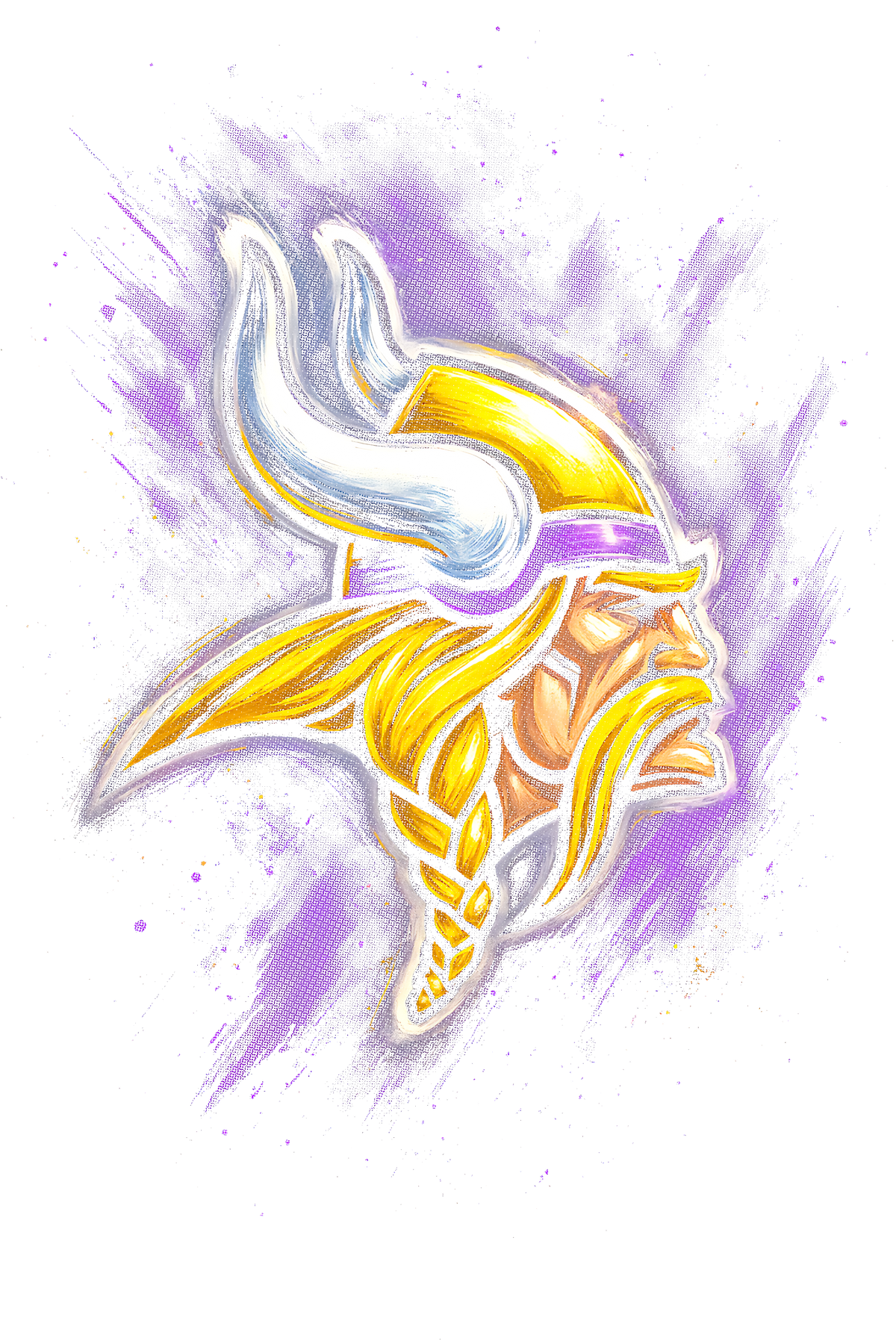 Vikings "Halftone" (Black Backround)