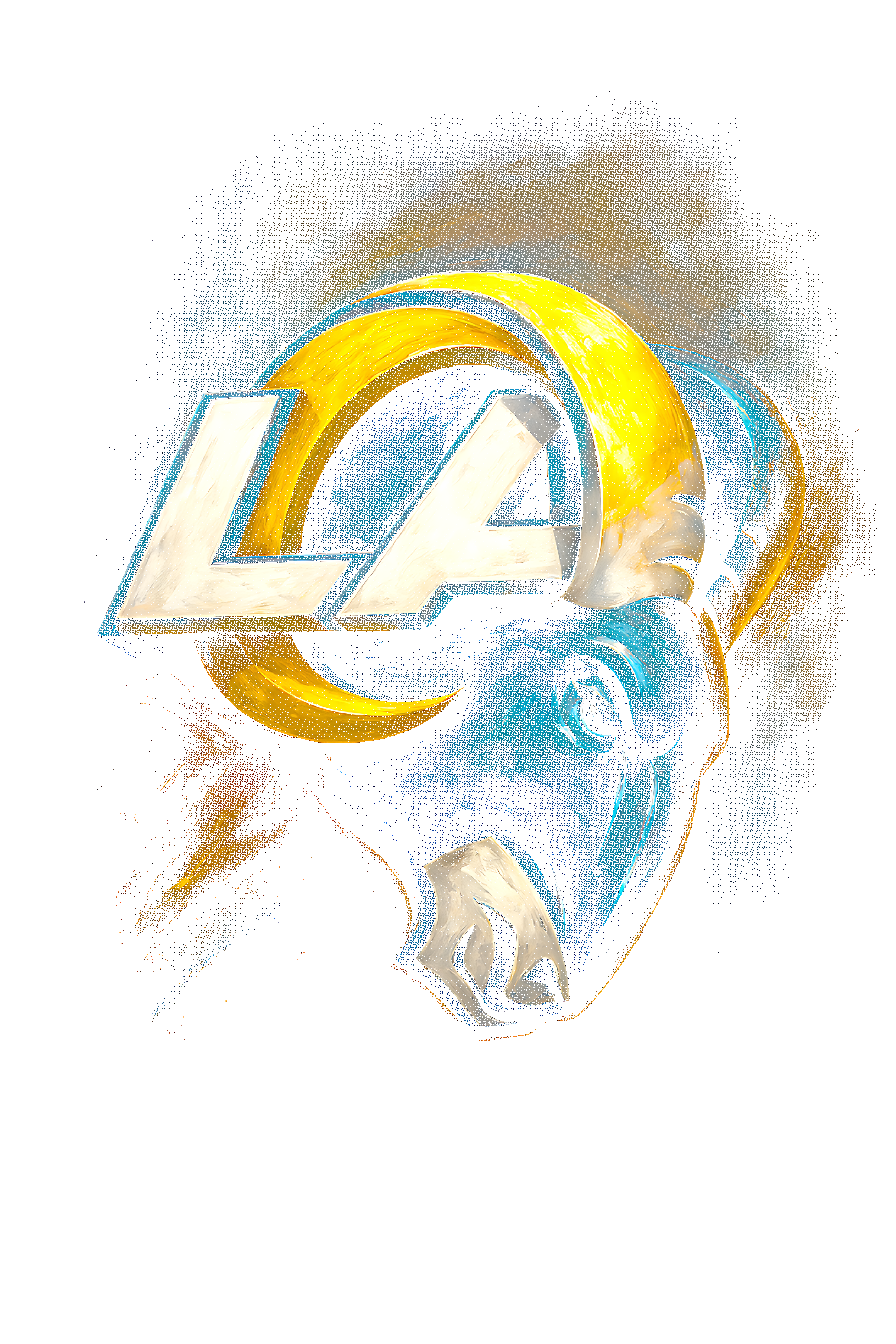 Rams "Halftone" (Black Backround)