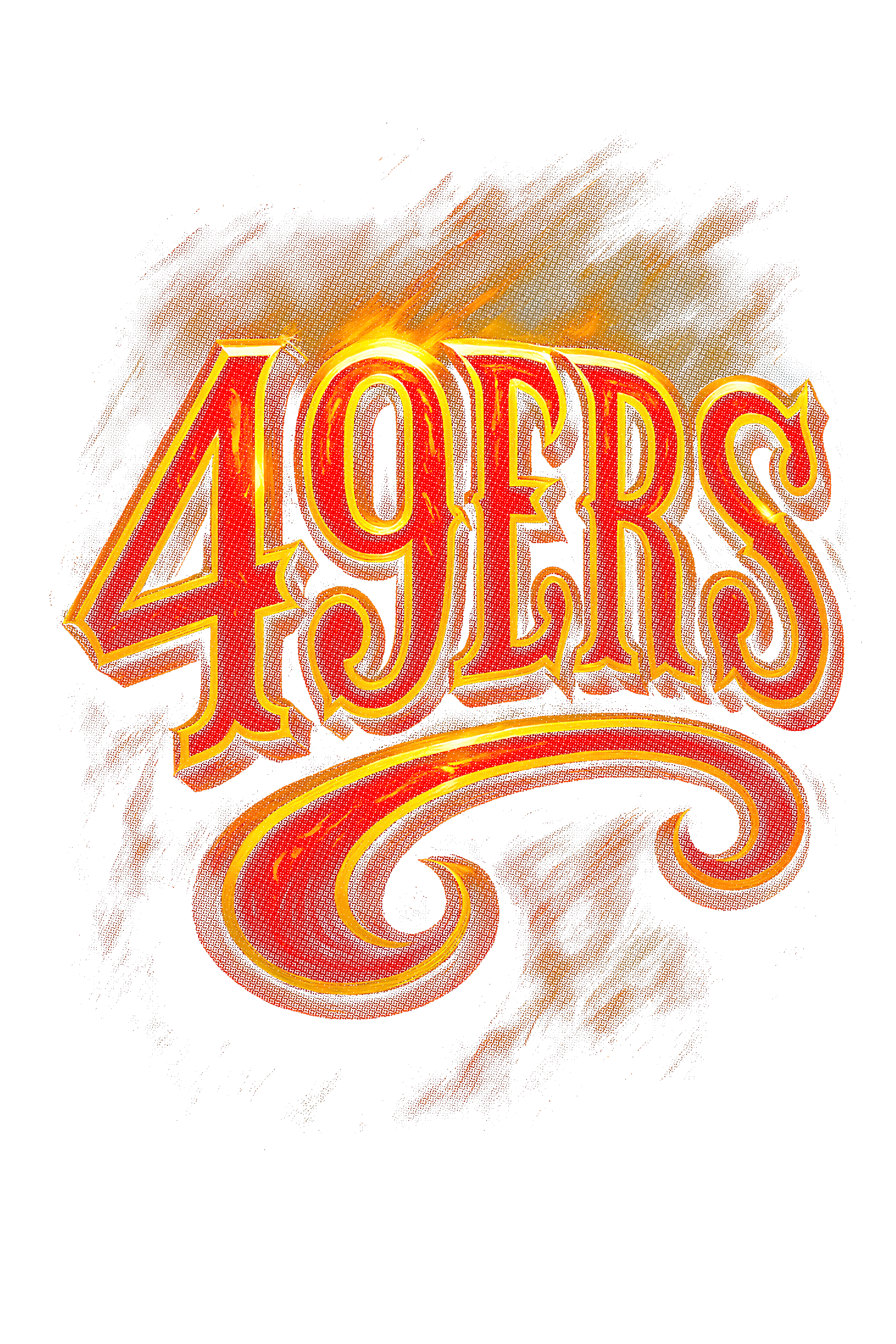 49ers "Halftone" (Black Backround)
