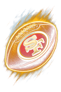 49ers "Halftone" (Black Backround)