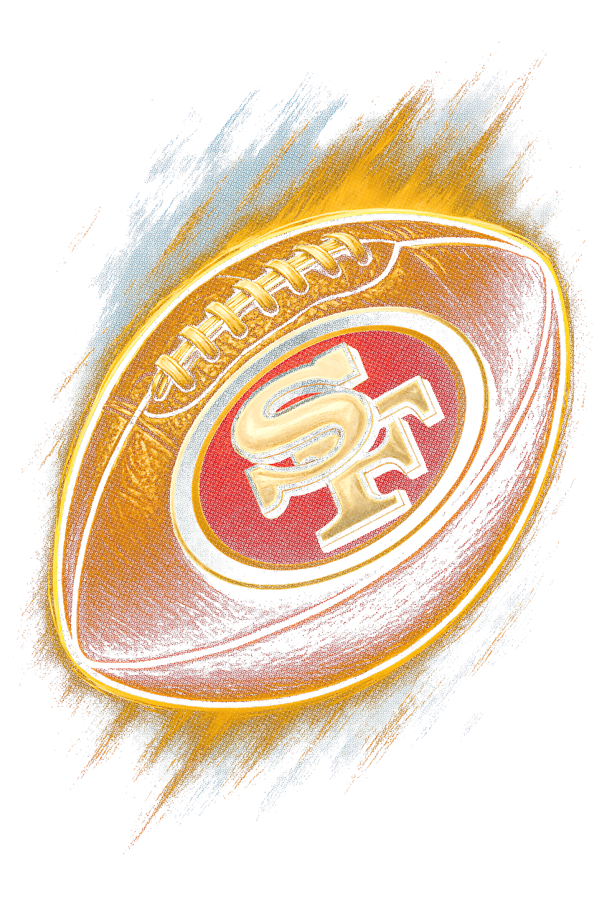 49ers "Halftone" (Black Backround)