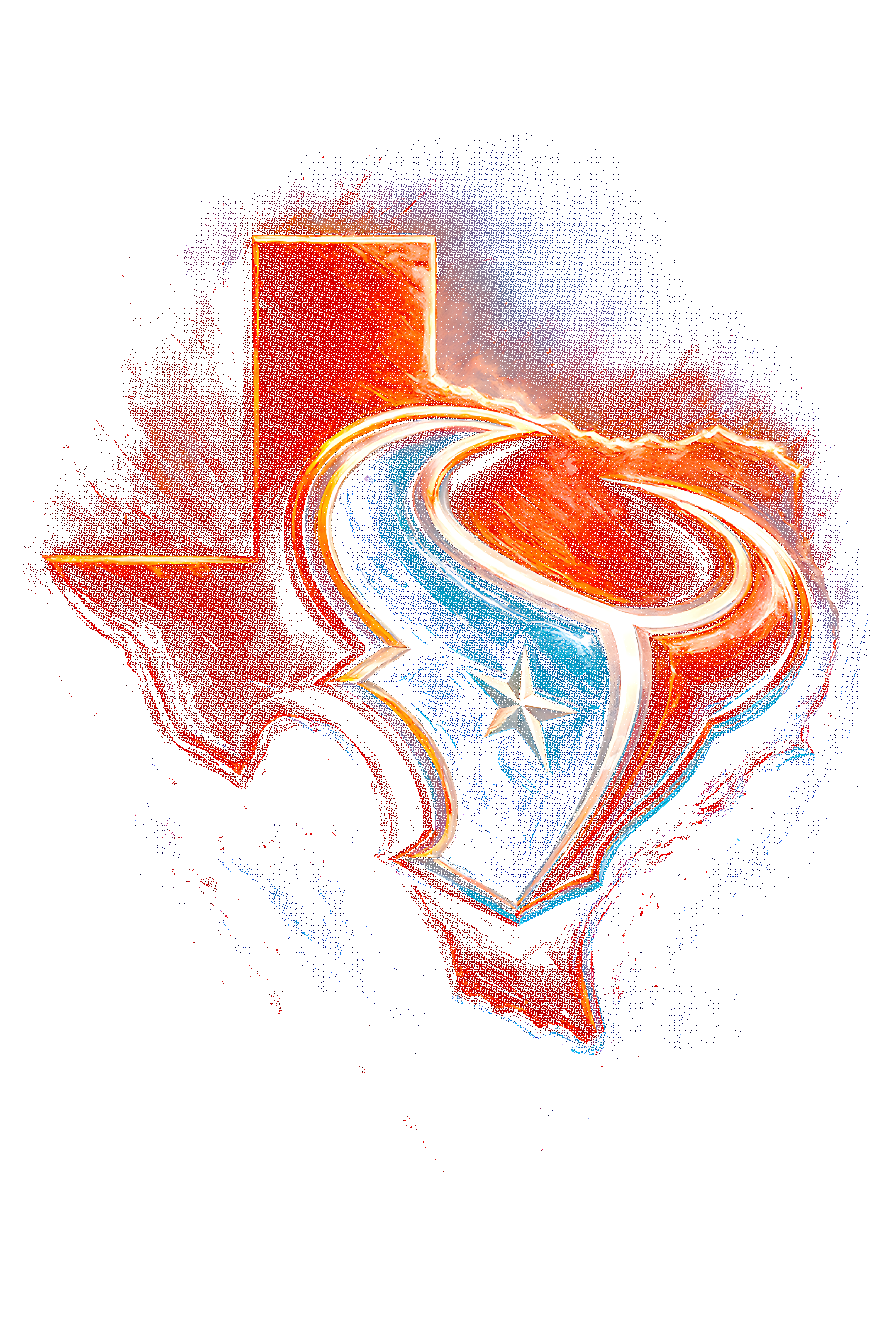 Texans "Halftone" (Black Backround)