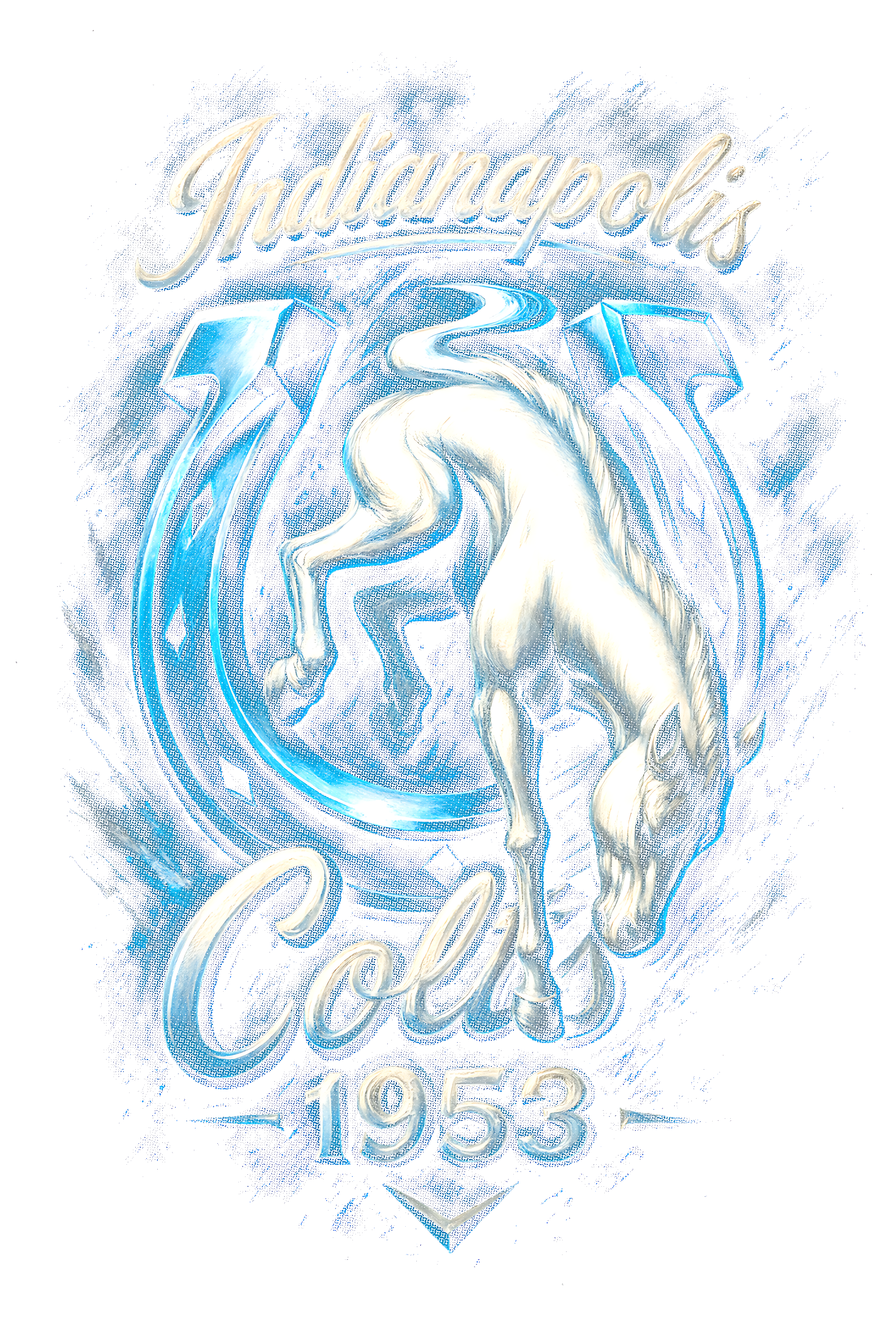 Colts "Halftone" (Black Backround)
