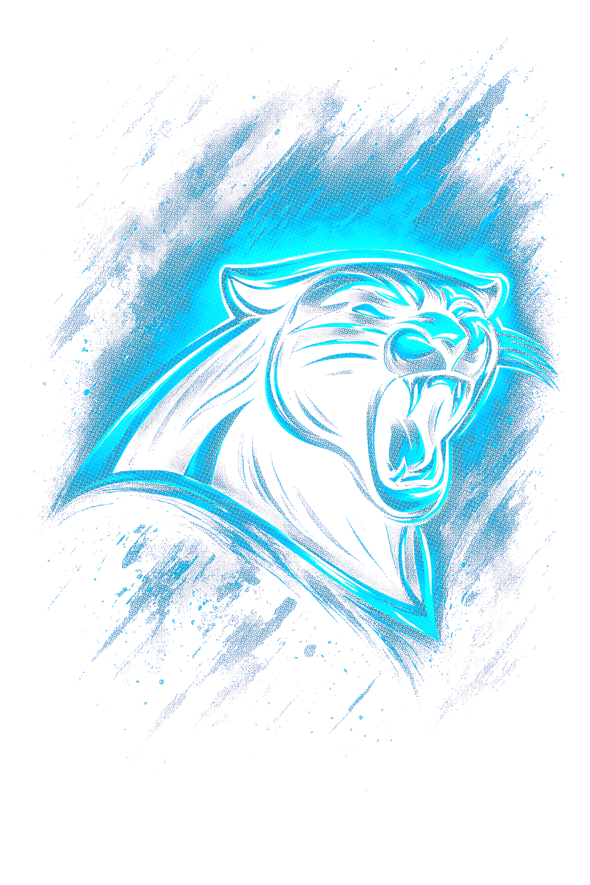 Panthers "Halftone" (Black Backround)